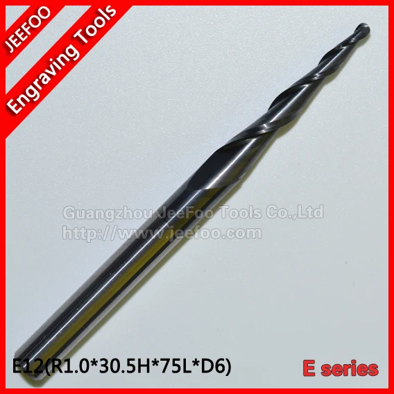 R1.0*30.5H*D6*75L*2F Ball Nose Tapered End Mills for Good Relief, ALTIN Coated E Series
R1.0*30.5H*D6*75L*2F Ball Nose Tapered End Mills for Good Relief, ALTIN Coated E Series