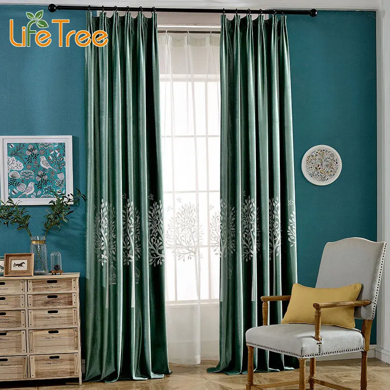 Tree Embroidered Window Curtains For Bedroom Pastoral Purple Green Drapes For Living Room Window Custom Made
Tree Embroidered Window Curtains For Bedroom Pastoral Purple Green Drapes For Living Room Window Custom Made