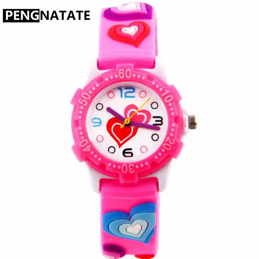 PENGNATATE Fashion Cartoon Watch Children Silicone Quartz Watches 3D Lovely Heart Bracelet Wristwatch for Students Kids Gifts
PENGNATATE Fashion Cartoon Watch Children Silicone Quartz Watches 3D Lovely Heart Bracelet Wristwatch for Students Kids Gifts