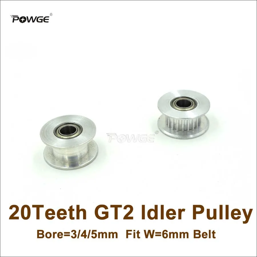 POWGE 50pcs 20 Teeth 2GT Idler Pulley Bore 3/4/5mm 20Teeth Passive Pulley 20T 20 Geer GT2 Idle Pulley For Width 6mm GT2 Belt
POWGE 50pcs 20 Teeth 2GT Idler Pulley Bore 3/4/5mm 20Teeth Passive Pulley 20T 20 Geer GT2 Idle Pulley For Width 6mm GT2 Belt