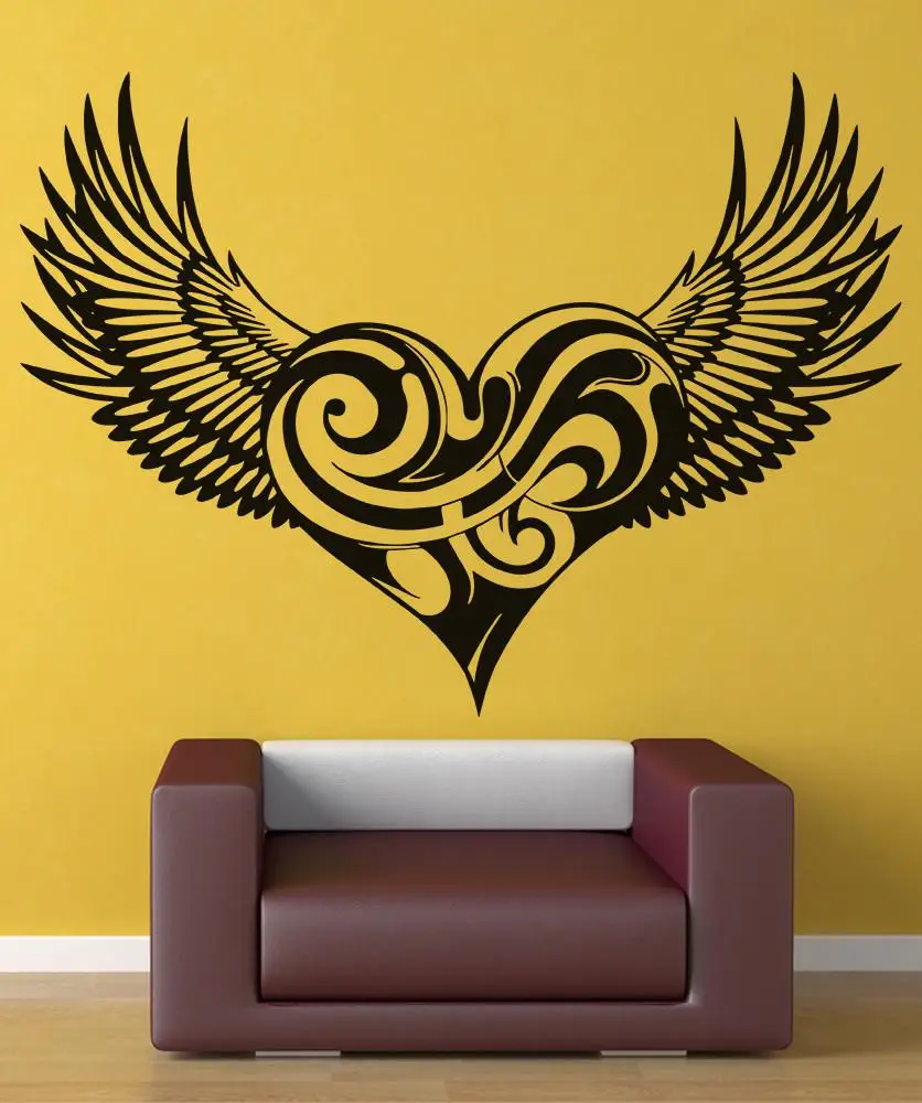 Vinyl Decal Swirly Heart Wings Christian Angel Wings Religion Christianity Living room bedroom home decor Wall Decal 2CB4
Vinyl Decal Swirly Heart Wings Christian Angel Wings Religion Christianity Living room bedroom home decor Wall Decal 2CB4