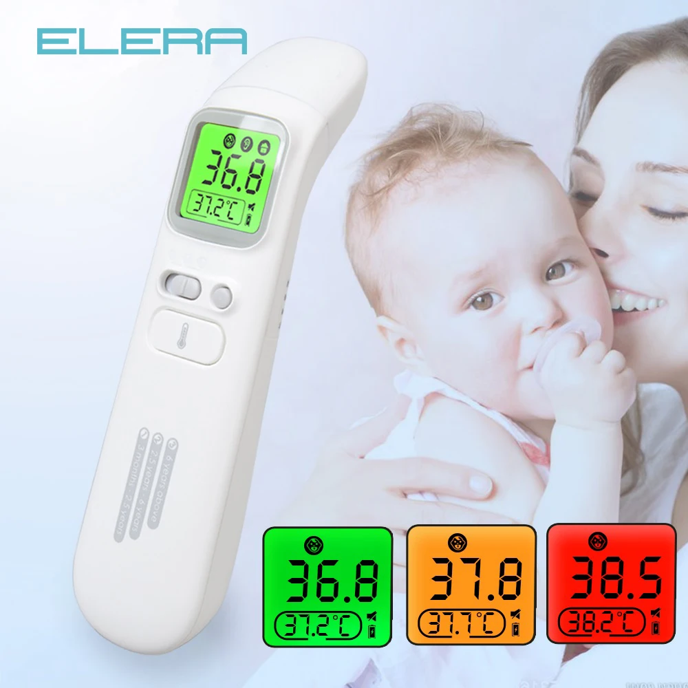 ELERA Infrared Digital Thermometer Forehead Ear Body Fever Termometre Multi-function Non-contact Temperature Measurement Device
ELERA Infrared Digital Thermometer Forehead Ear Body Fever Termometre Multi-function Non-contact Temperature Measurement Device