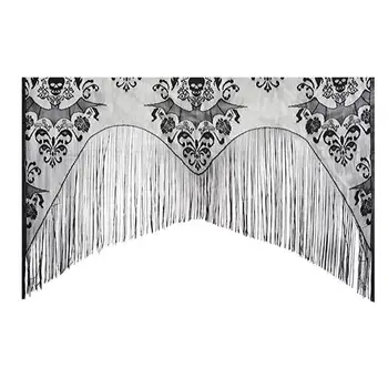 Halloween Window Curtain Lace Spider Web Skull Curtain Cover Curtain Valance With Tassel 38" X 40"
Halloween Window Curtain Lace Spider Web Skull Curtain Cover Curtain Valance With Tassel 38" X 40"