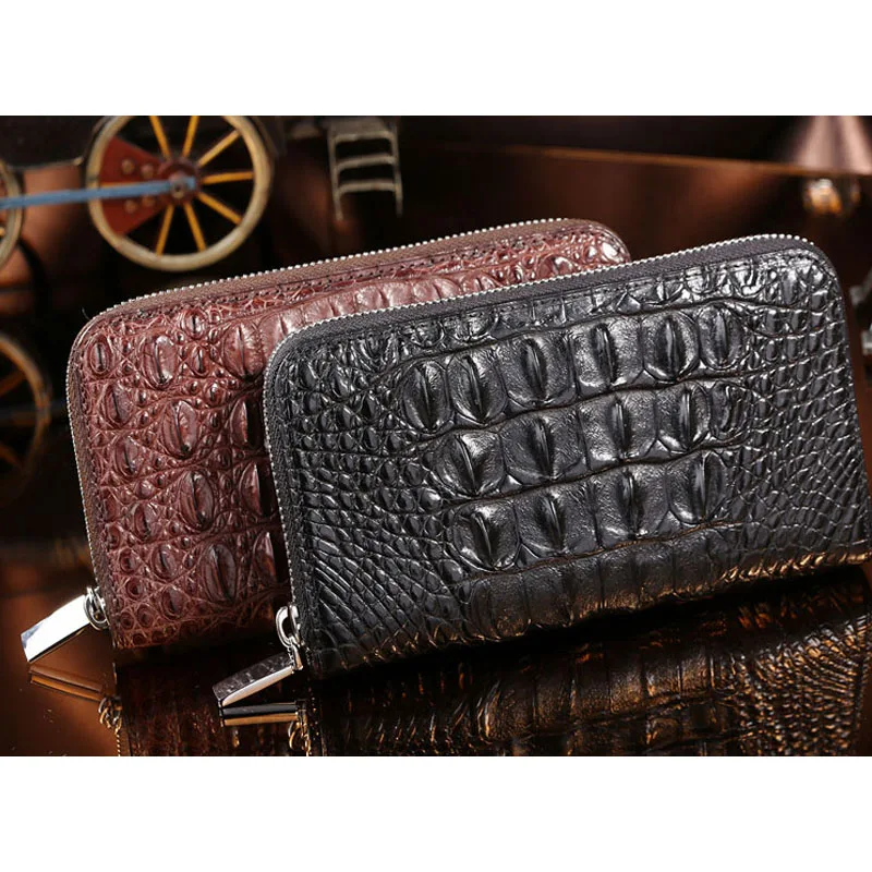 2017 new high-end luxury crocodile leather suits Europe and the United States fashion wallet men black zipper long paragraph clu
2017 new high-end luxury crocodile leather suits Europe and the United States fashion wallet men black zipper long paragraph clu