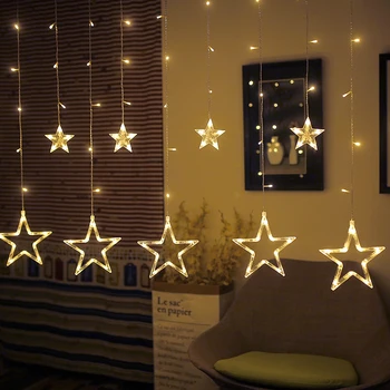 2M Romantic Fairy Star LED Curtain String Light 138 LEDs 220V EU holiday wedding garland window Decoration Lighting
2M Romantic Fairy Star LED Curtain String Light 138 LEDs 220V EU holiday wedding garland window Decoration Lighting