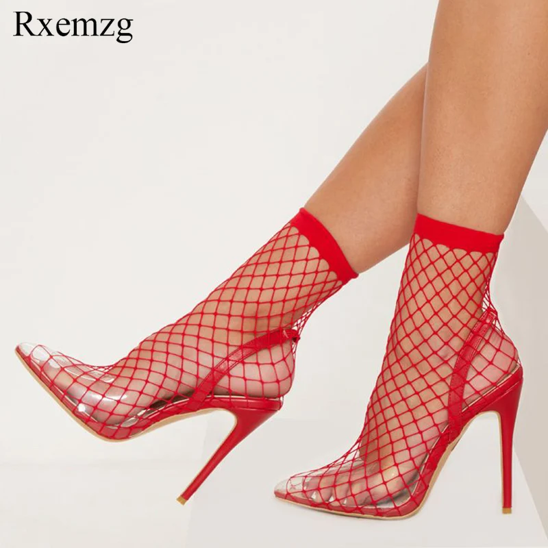 Rxemzg plus size 35-41 43 fashion breathable mesh summer fishnet sandals sexy pointed toe stretch shoes woman sandals high heel
Rxemzg plus size 35-41 43 fashion breathable mesh summer fishnet sandals sexy pointed toe stretch shoes woman sandals high heel