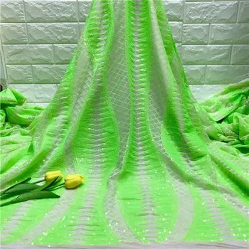 Charming green French tulle lace fabric elegant net lace fabric with sequins for dress JNZ329 (5yards/lot)
Charming green French tulle lace fabric elegant net lace fabric with sequins for dress JNZ329 (5yards/lot)