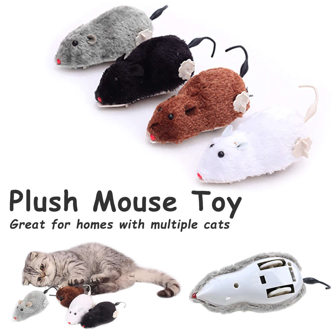 1PC Creative Funny Clockwork Power Plush Mouse Toy Cat Dog Playing Toy Mechanical Motion Rat Cat Toys Pet Accessories
1PC Creative Funny Clockwork Power Plush Mouse Toy Cat Dog Playing Toy Mechanical Motion Rat Cat Toys Pet Accessories