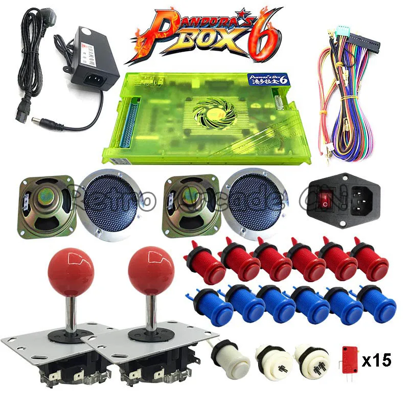 2 игрока DIY Kit Pandora box 6 1300 в 1 игровая доска и джойстик Американский HAPP Стиль Кнопка