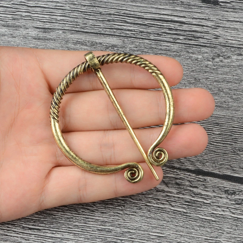 Viking винтажная антикварная серебряная бронзовая брошь кудрявая спираль ранняя