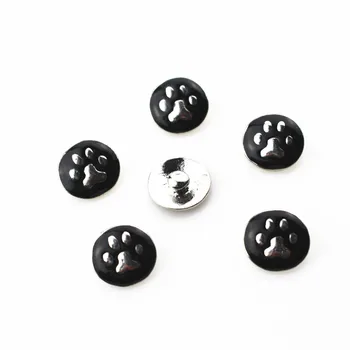 New arrive 20pcs/lot metal black dog paw snap buttons for 12mm snap bangle bracelet ginger snap button interchangeable jewelry
New arrive 20pcs/lot metal black dog paw snap buttons for 12mm snap bangle bracelet ginger snap button interchangeable jewelry