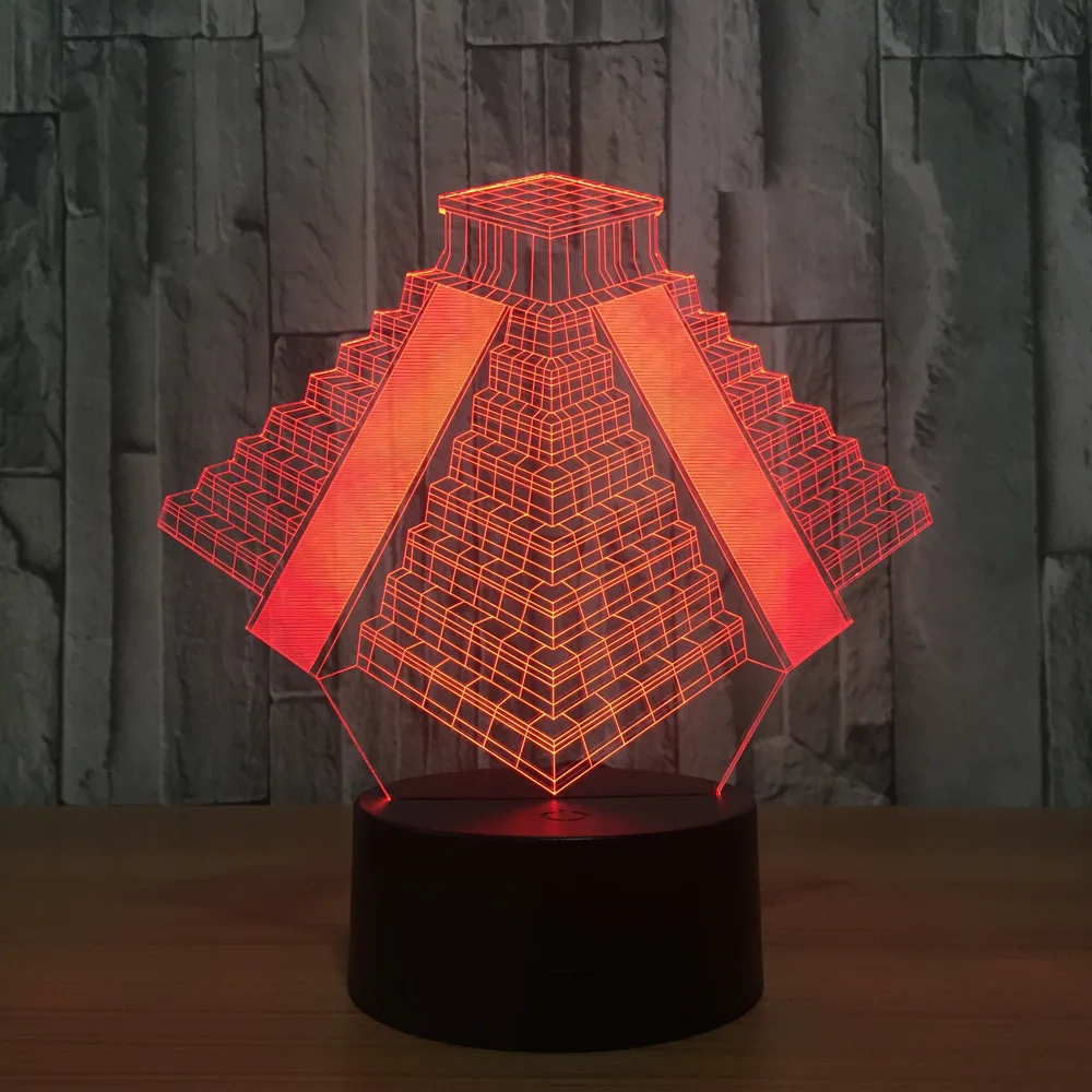 Pyramid in Mexico Light 7 Colors Changing Lamp USB Bedside Sleep Table Night Light Bedroom Decor Gifts 3D Light LED Night light
Pyramid in Mexico Light 7 Colors Changing Lamp USB Bedside Sleep Table Night Light Bedroom Decor Gifts 3D Light LED Night light