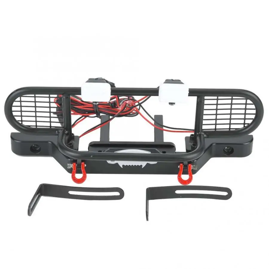 RC Parts RC Toy Accessory RC Protective Metal Front Bumper with LED Lights for Traxxax TR-4 1/10 Axial Crawler Car Parts
RC Parts RC Toy Accessory RC Protective Metal Front Bumper with LED Lights for Traxxax TR-4 1/10 Axial Crawler Car Parts