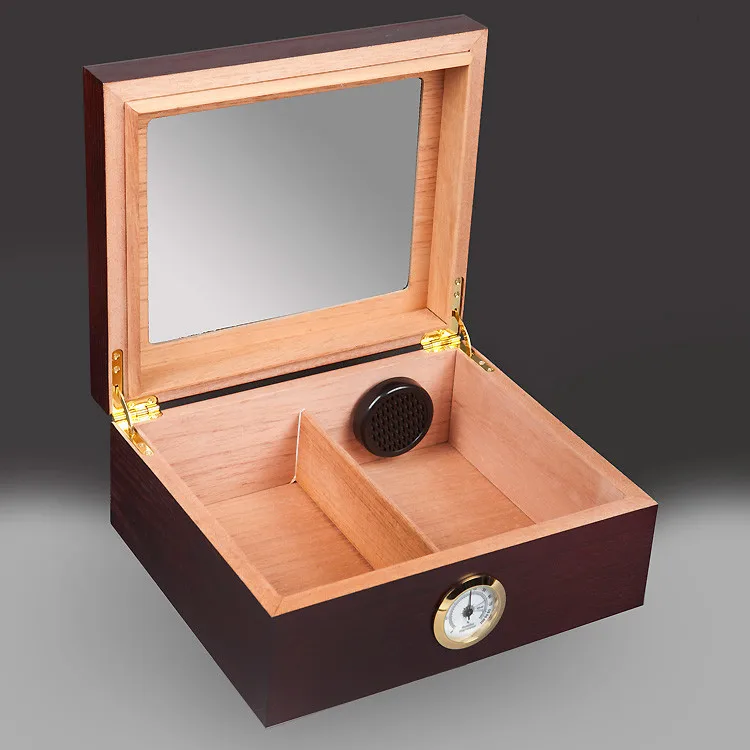 High Quality Transparent Glass Top Red Cedar Wood Cigar Humidor Storage Box with Humidifier Hygrometer
High Quality Transparent Glass Top Red Cedar Wood Cigar Humidor Storage Box with Humidifier Hygrometer
