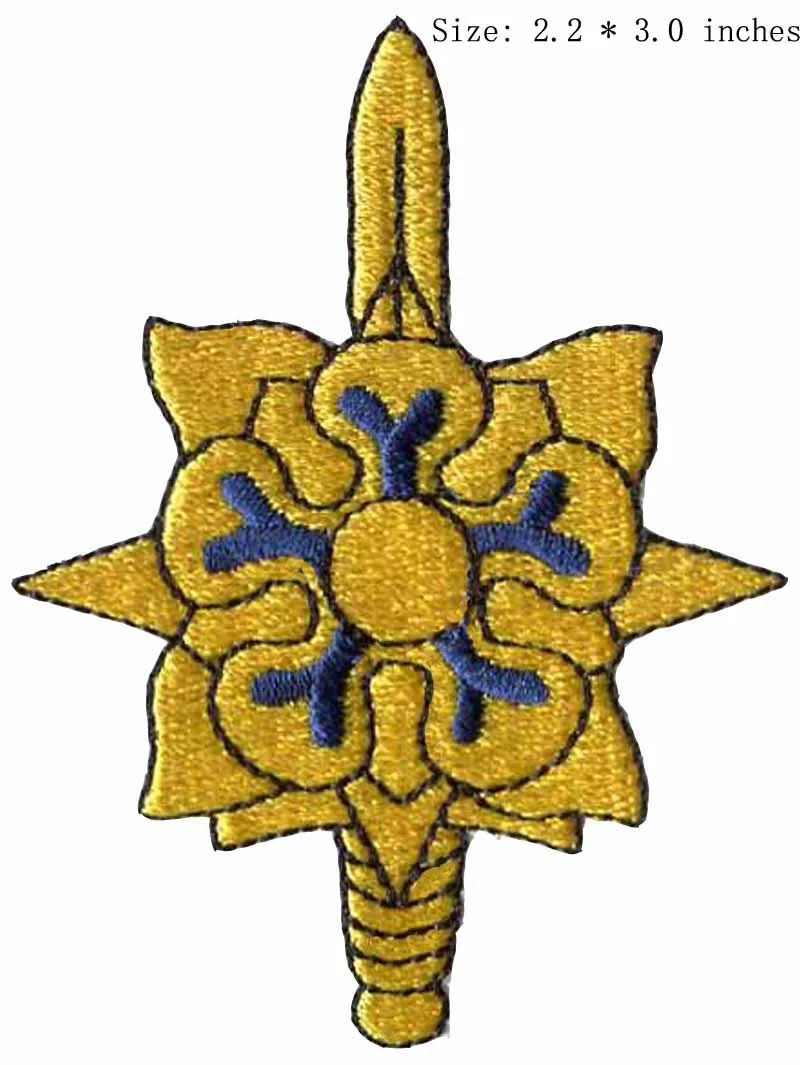 The sharp badge 2.2"wide embroidery patch for strong body/gold color/protect ourself
The sharp badge 2.2"wide embroidery patch for strong body/gold color/protect ourself
