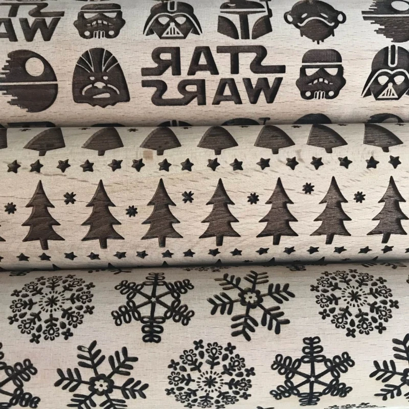 Christmas Wooden Rolling Pin Engraved Roller Reindeer Snowflake Embossing Rolling Pin for Cookies Noodle Biscuit Fondant Cake
Christmas Wooden Rolling Pin Engraved Roller Reindeer Snowflake Embossing Rolling Pin for Cookies Noodle Biscuit Fondant Cake
