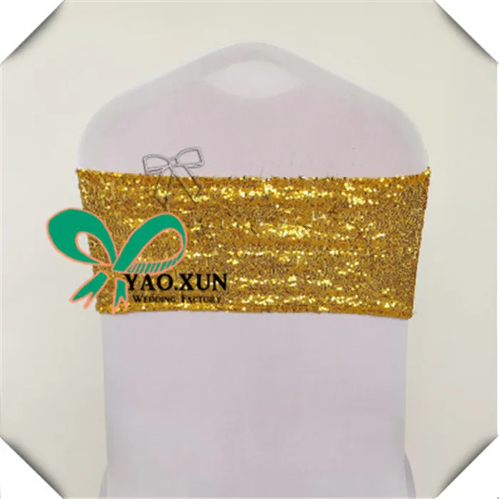 Free shipping 100pcs Sequin Chair Band \Golden spandex Chair Sash For Wedding banquet party Decorations 20cm width
Free shipping 100pcs Sequin Chair Band \Golden spandex Chair Sash For Wedding banquet party Decorations 20cm width