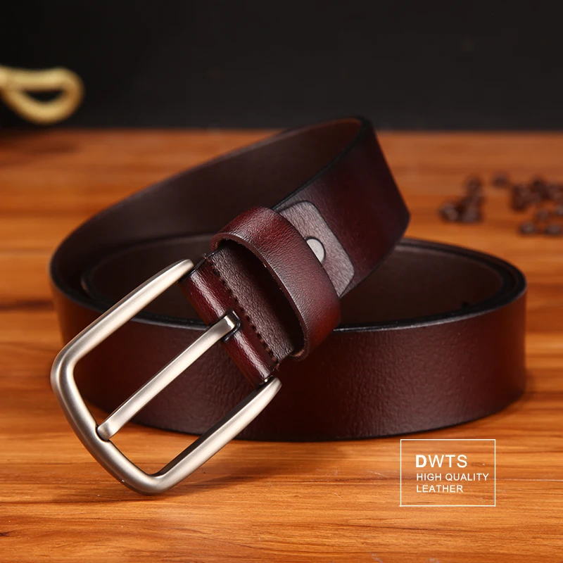 DWTS Men's belt leather belt men male genuine leather strap luxury pin buckle casual men's belt Sadoun.com