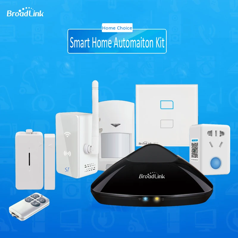 Smart home Automation Kit,Broadlink RM2 Rm Pro Universal Intelligent controller,Broadlink S1/S1C ,Smart Switch TC2 2gang,SPmini3
Smart home Automation Kit,Broadlink RM2 Rm Pro Universal Intelligent controller,Broadlink S1/S1C ,Smart Switch TC2 2gang,SPmini3