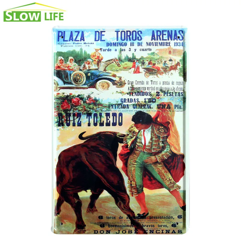 Spanish Bullfighter Metal Tin Sign Wall Decor Tin Sign Vintage Home Decor Metal Plaque Retro Metal Plate Vintage Metal Poster
Spanish Bullfighter Metal Tin Sign Wall Decor Tin Sign Vintage Home Decor Metal Plaque Retro Metal Plate Vintage Metal Poster