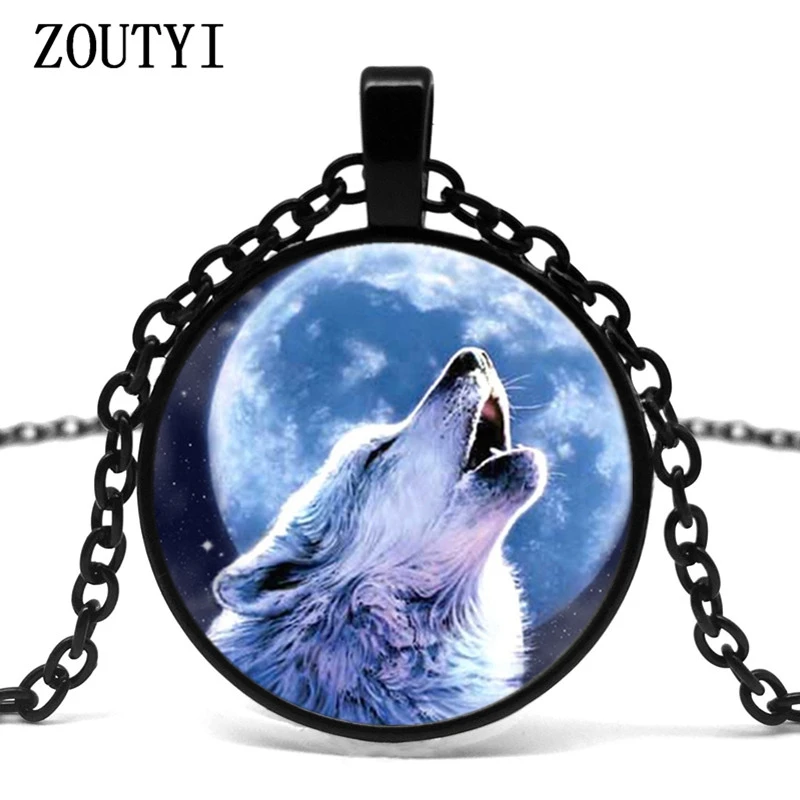 2018 new, Timber Wolf moon starry pattern concave glass necklace, men and women wear necklaces. wholesale
2018 new, Timber Wolf moon starry pattern concave glass necklace, men and women wear necklaces. wholesale