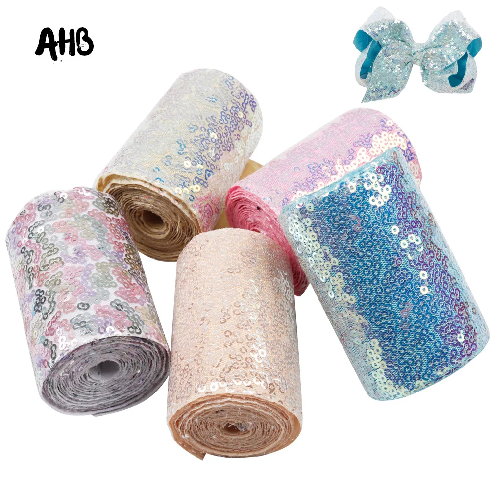 AHB 75mm Laser Sequin Ribbon Candy Color Rainbow Ribbon For Bow Accessories DIY Headwear Materials Wedding Party Decor Materials
AHB 75mm Laser Sequin Ribbon Candy Color Rainbow Ribbon For Bow Accessories DIY Headwear Materials Wedding Party Decor Materials