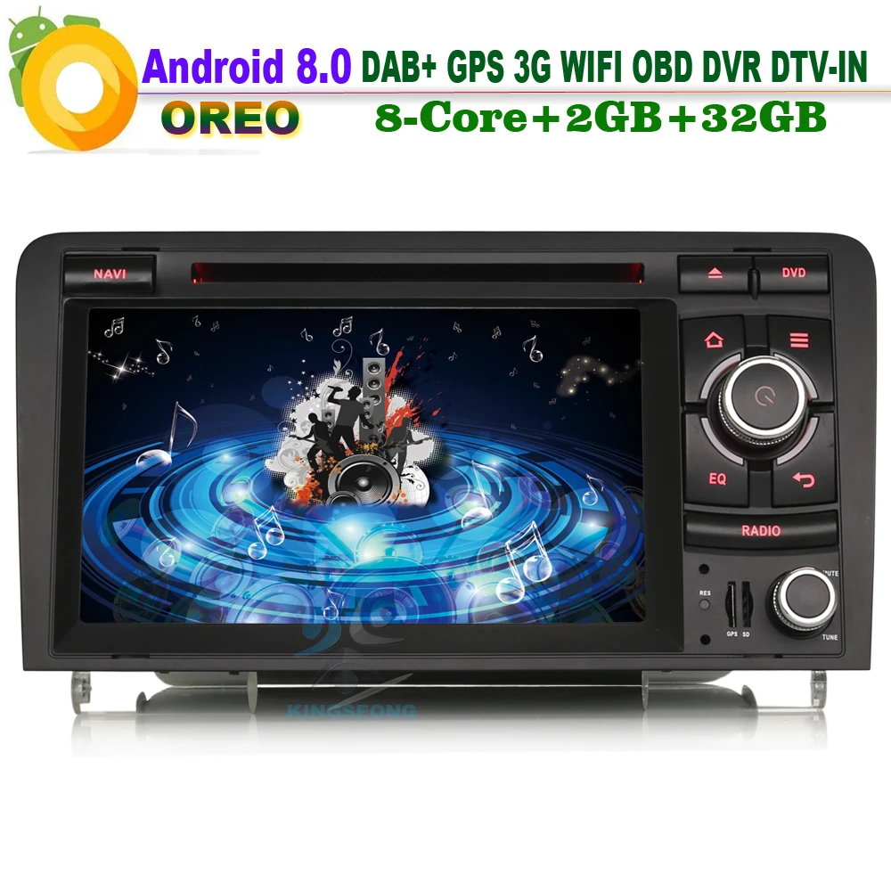 Android 8.0 DAB+ Sat Navi Wifi 3G OBD DVR Bluetooth DVD BT RDS DTV-IN Head Unit Radio Car CD player FOR AUDI A3 S3 RS3 RNSE-PU
Android 8.0 DAB+ Sat Navi Wifi 3G OBD DVR Bluetooth DVD BT RDS DTV-IN Head Unit Radio Car CD player FOR AUDI A3 S3 RS3 RNSE-PU