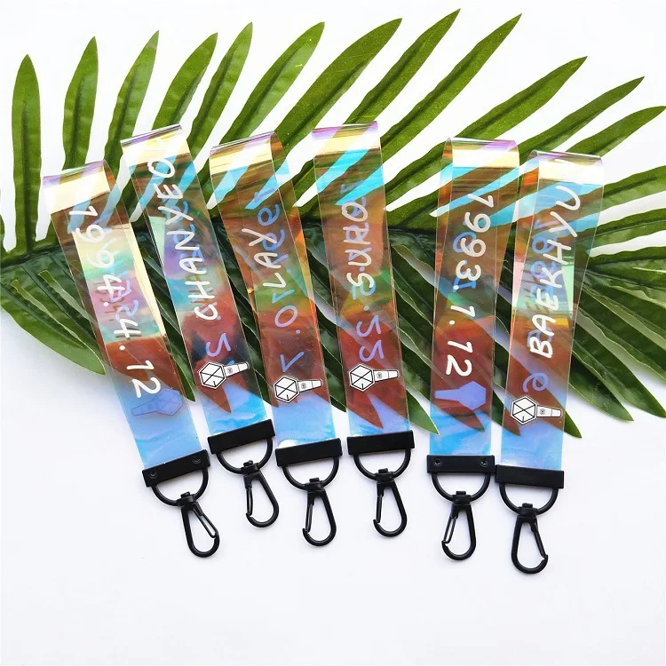KPOP EXO CHANYEOL BAEKHYUN SEHUN D.O. LAY SUHO XIUMIN Keychain Transparent Laser Phone Holder Name Rope Strap Keyring Key Chain
KPOP EXO CHANYEOL BAEKHYUN SEHUN D.O. LAY SUHO XIUMIN Keychain Transparent Laser Phone Holder Name Rope Strap Keyring Key Chain