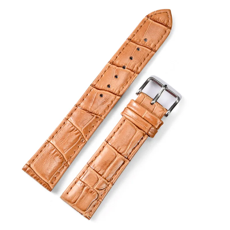 New-Design-Genuine-Leather-Watch-band-Strap-20mm-22mm-Watches-Bracelet-Accessories-white-Brown-Men-Ladies (5)