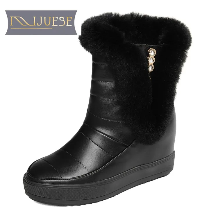 MLJUESE 2018 women boots rabbit hair fur crystal increasing wedges boots size 33-40 winter boots snow boots party dress
MLJUESE 2018 women boots rabbit hair fur crystal increasing wedges boots size 33-40 winter boots snow boots party dress