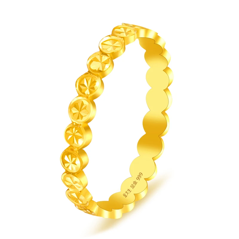 Фото Кольцо из желтого золота 24 карат женское золото 999 пробы размер 4-7 | Украшения и