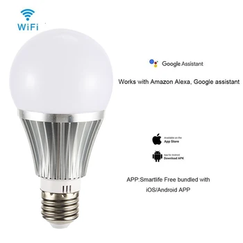 Smart 85-265V RGBW E27/E26/B22 LED Bulb 18W 1000lm Smart 2.4GHz Wifi Remote Control Light Bulb Works with Alexa Google Home APP
Smart 85-265V RGBW E27/E26/B22 LED Bulb 18W 1000lm Smart 2.4GHz Wifi Remote Control Light Bulb Works with Alexa Google Home APP