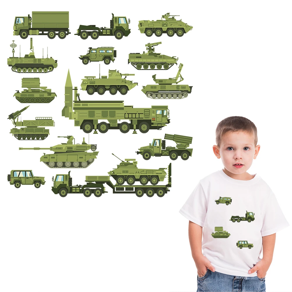 Military Cars Set Patches Heat Transfer Stickers on Clothes Household Iron on Patch Washable DIY Decoration Appliqued for Tops
Military Cars Set Patches Heat Transfer Stickers on Clothes Household Iron on Patch Washable DIY Decoration Appliqued for Tops
