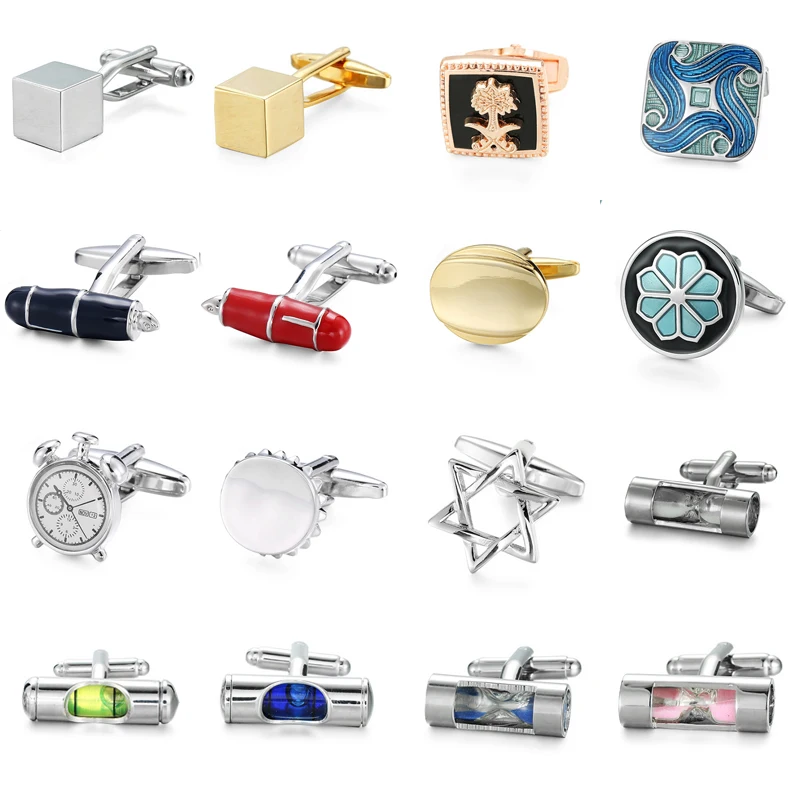 Novelty Hot selling cufflinks High quality star alarm clock Hourglass Level spear design cuff links Personalities Jewelley
Novelty Hot selling cufflinks High quality star alarm clock Hourglass Level spear design cuff links Personalities Jewelley