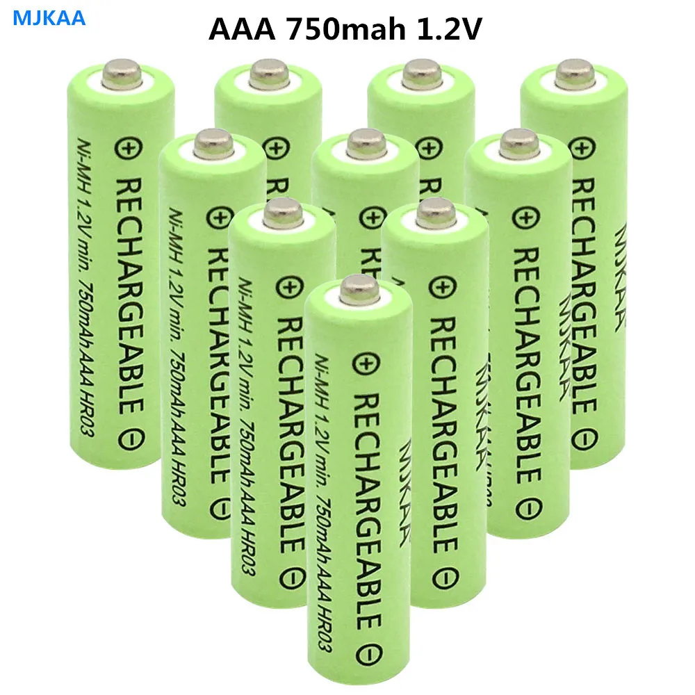 10pcs AAA AAA 1.2V Batteries 750mah Ni-MH batteies Rechargeable Batteries for Remote Control Toy
10pcs AAA AAA 1.2V Batteries 750mah Ni-MH batteies Rechargeable Batteries for Remote Control Toy