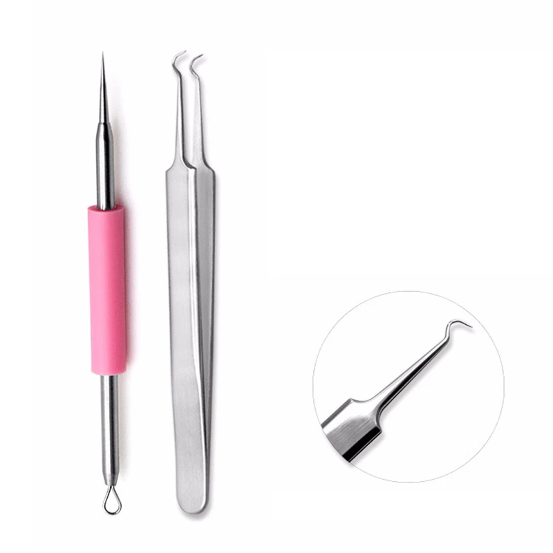 Acne Clip Stainless Steel Tweezer Elbow Needle Beauty Tool Set Non-slip Handle Remover SSwell
Acne Clip Stainless Steel Tweezer Elbow Needle Beauty Tool Set Non-slip Handle Remover SSwell
