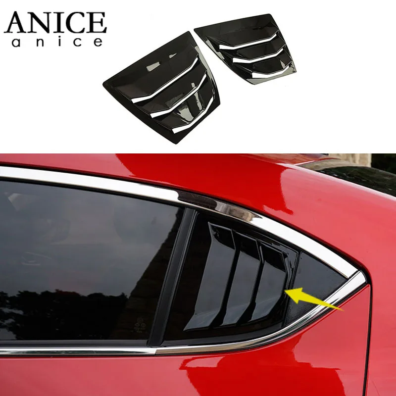 2pc shiny Rear Quarter Panel Window Side Louvers Vent trim fit for Mazda3 Axela 4D 2014-2018 sedan and hatchback Baking varnish
2pc shiny Rear Quarter Panel Window Side Louvers Vent trim fit for Mazda3 Axela 4D 2014-2018 sedan and hatchback Baking varnish