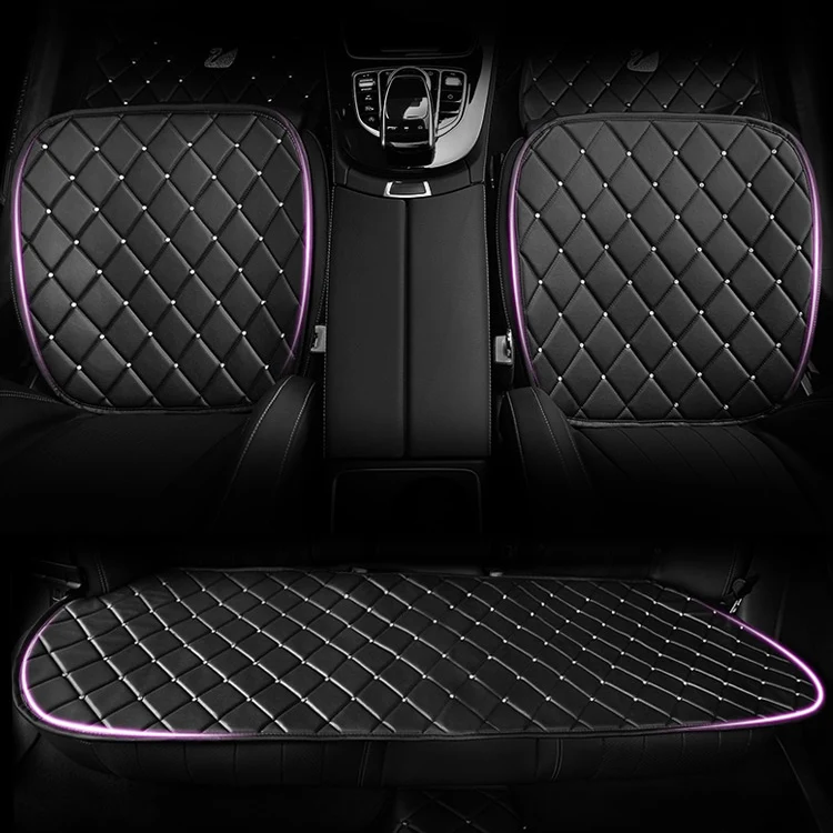 Diamond Crystal PU Leather Car Seat Cushion Woman Universal Size Auto Front Seat Pads Rhinestone Rear Back Seat Covers
Diamond Crystal PU Leather Car Seat Cushion Woman Universal Size Auto Front Seat Pads Rhinestone Rear Back Seat Covers