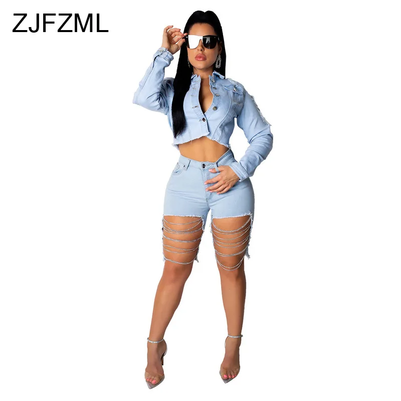 Chain Patchwork Casual Denim Pants 2019 Women Blue High Waist Hole Hollow Ribbed Jeans High Street Plus Size Knee-Length Shorts
Chain Patchwork Casual Denim Pants 2019 Women Blue High Waist Hole Hollow Ribbed Jeans High Street Plus Size Knee-Length Shorts