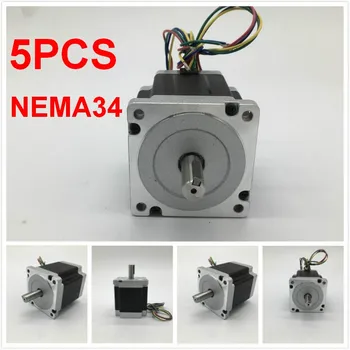 5PCS Stepper Motor Nema34 86*150mm 6A 12Nm 1720Oz-in 2ph 4 Wires High Torque for CNC Router Lathe
5PCS Stepper Motor Nema34 86*150mm 6A 12Nm 1720Oz-in 2ph 4 Wires High Torque for CNC Router Lathe