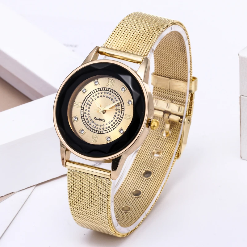 

Reloj mujer Gold Sliver Mesh Stainless Steel Watches Women Top Brand Luxury Casual Clock Ladies Wrist Watch Relogio Feminino