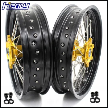 3.5/5.0 SUPERMOTO WHEELS RIMS SET FOR SUZUKI DRZ400 2000-2004 DRZ400E 2000-2007 DRZ400S 2000-2018 DRZ400SM 2005-2018 GOLD HUB
3.5/5.0 SUPERMOTO WHEELS RIMS SET FOR SUZUKI DRZ400 2000-2004 DRZ400E 2000-2007 DRZ400S 2000-2018 DRZ400SM 2005-2018 GOLD HUB
