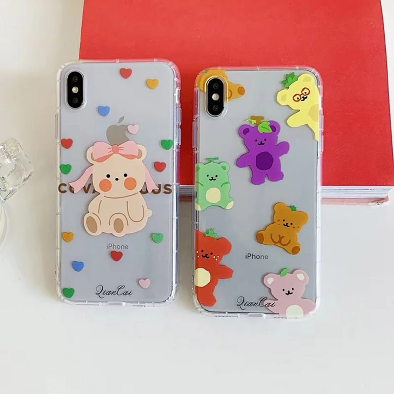 INS Korea candy bear case for iphone7 8 8Plus 7plus cute clear color case for iPhone 6s 6 7 pink transparent X XR XS Max capa
INS Korea candy bear case for iphone7 8 8Plus 7plus cute clear color case for iPhone 6s 6 7 pink transparent X XR XS Max capa