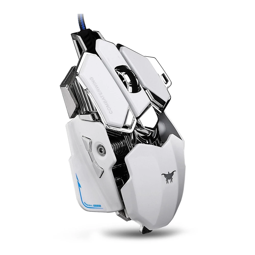 Combaterwing CW-80 4800 DPI Optical USB Wired Professional Gaming Mouse Programmable 10 Buttons RGB Breathing LED Mice - White
Combaterwing CW-80 4800 DPI Optical USB Wired Professional Gaming Mouse Programmable 10 Buttons RGB Breathing LED Mice - White