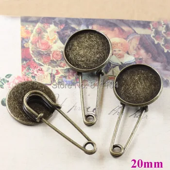 20mm Antique Bronze Plated Blank Round Bezel Tray Cameo Cabochon Brooch Bases Safety-pin Clip Brooches Settings Findings
20mm Antique Bronze Plated Blank Round Bezel Tray Cameo Cabochon Brooch Bases Safety-pin Clip Brooches Settings Findings