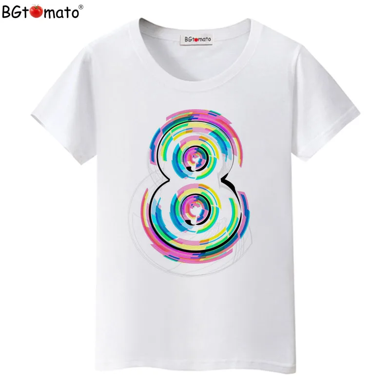 BGtomato Number 8 T-shirt Summer women top tees Beautiful shirt Cool top Hot sale tshirt couple clothes Brand t shirt women
BGtomato Number 8 T-shirt Summer women top tees Beautiful shirt Cool top Hot sale tshirt couple clothes Brand t shirt women