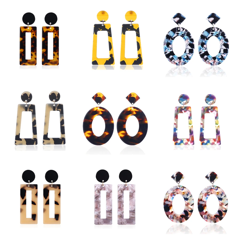 HOCOLE Leopard Print Multi-Color Acrylic Acetic Acid Drop Earrings For Women Geometric Pendant Dangle Earring Jewelry Brincos
HOCOLE Leopard Print Multi-Color Acrylic Acetic Acid Drop Earrings For Women Geometric Pendant Dangle Earring Jewelry Brincos