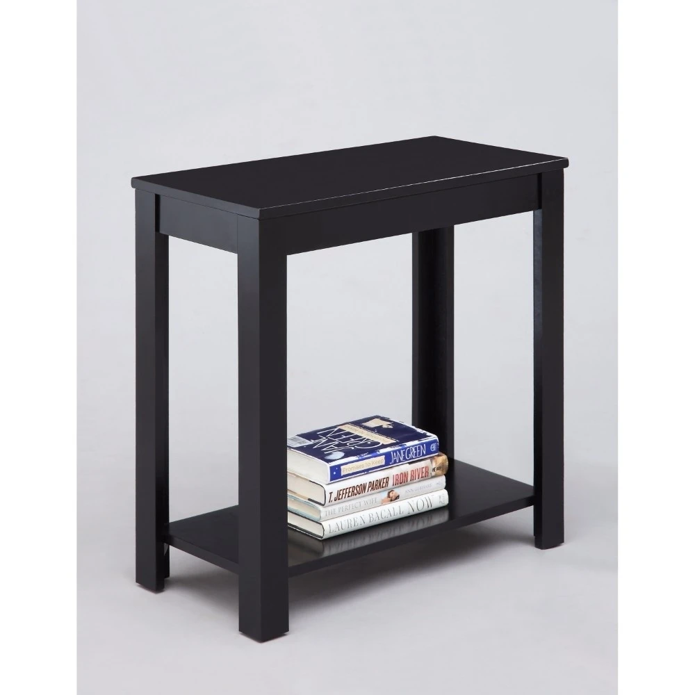 Minimalistic designed Wooden Chairside Table, Black (1)