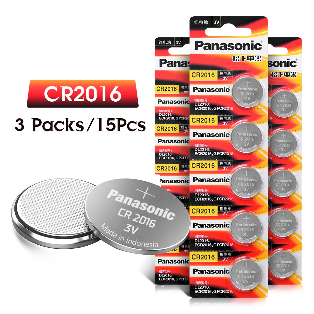 PANASONIC 15 PCS cr2016 BR2016 DL2016 LM2016 KCR2016 ECR2016 3v button cell coin lithium batteries for watch toy car
PANASONIC 15 PCS cr2016 BR2016 DL2016 LM2016 KCR2016 ECR2016 3v button cell coin lithium batteries for watch toy car