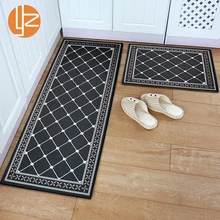 Yazi רחיץ שפשפת כניסת שחור מצחיק רצפת מחצלת מטבח ארוך חיצוני שטיח מסדרון שטיח מול דלת כניסת מחצלות(China)